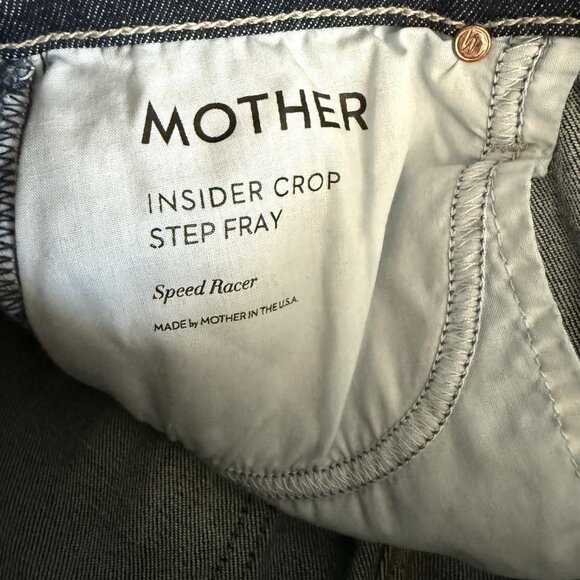 Mother Insider Crop Step Fray Jeans in Speed Racer Size 26 - Picture 6 of 12